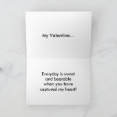 Carte Petits Nounours et Coeurs pour Valentines (Intérieur)