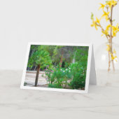 Carte Petits palmiers dans le parc (Fleur jaune)