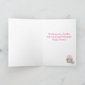 Carte Petits paniers de Pâques Joys et Bénédictions (Intérieur)