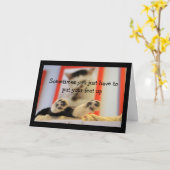 Carte Petits Pieds De Chat Obtenez De Bons Voeux (Fleur jaune)