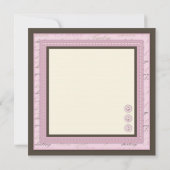 Carte Petits Pieds Rose Carré (Dos)