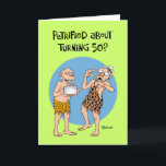Carte Petrified by 50th Birthday Card<br><div class="desc">Funny Milestone 50th Birthday Greeting Card for a headed over the hill</div>