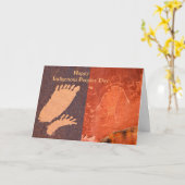 Carte Petroglyphes de la Journée des peuples autochtones (Fleur jaune)