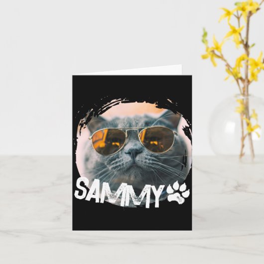 Carte Pets Simple Modern Nge Cool Name And Photo T Shirt (Fleur jaune)