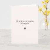Carte Petty Valentine Card– I'd Share My Snacks With You (Fleur jaune)