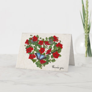 Carte pétunia et coeur papillon avec brosse