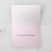 Carte Pétunia rose Pensée pour vous (Intérieur)