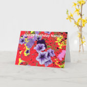 Carte Petunias Crazy Colors Anniversaire (Fleur jaune)