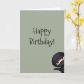 Carte Peu de Ninja sur le joyeux anniversaire de vert (Fleur jaune)