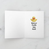 Carte Peu importe... FLOTTE TON CANARD ! (Intérieur)
