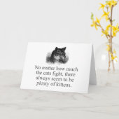 Carte Peu importe la quantité de chats combattus (Fleur jaune)