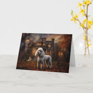 Carte Peur Halloween caniche