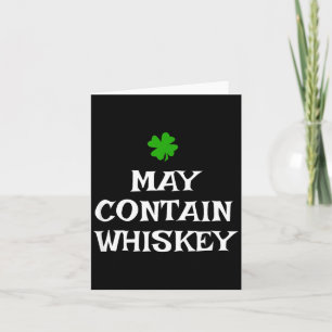 Carte Peut contenir du whisky Saint-Patrick buvant Iris