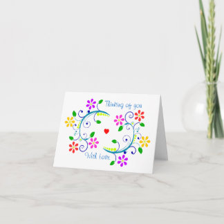 Carte Peut Dieu bénir vous et votre famille - les fleurs