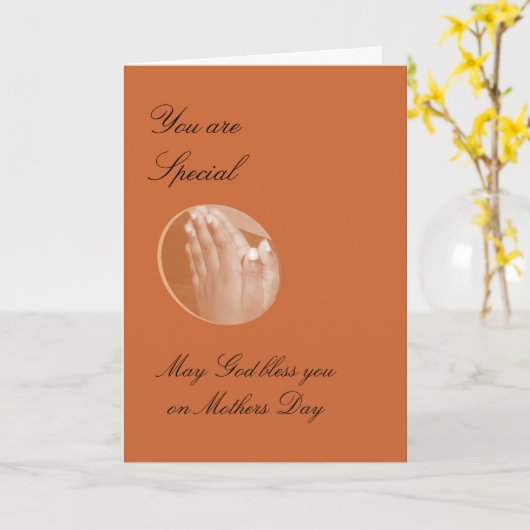 Carte Peut Dieu vous bénir le jour de mère (Fleur jaune)