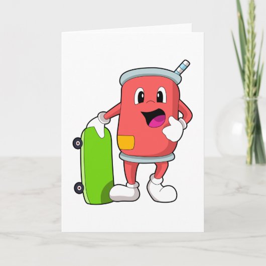 Carte Peut en tant que patineur avec planche à roulettes (Devant)