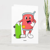 Carte Peut en tant que Patineur avec Skateboard (Dos)