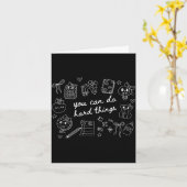Carte Peut faire des choses difficiles enseignant retour (Fleur jaune)