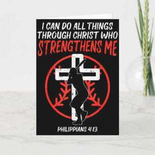 Carte Peut Faire Toutes Choses Baseball Religieux Chréti