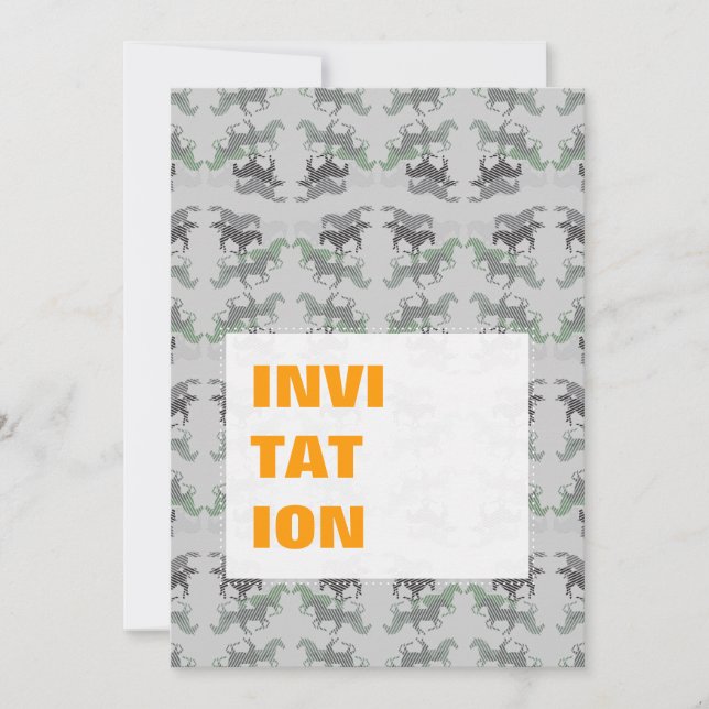 Carte Pferde Muster liniert (Devant)