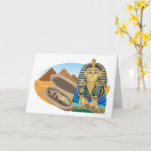 Carte Pharaon égyptien (Fleur jaune)