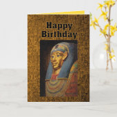 Carte Pharaon Joyeux anniversaire (Fleur jaune)