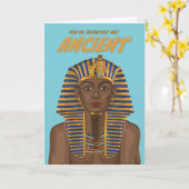 Carte Pharaon Tutankhamon Pas Ancien Anniversaire (Fleur jaune)
