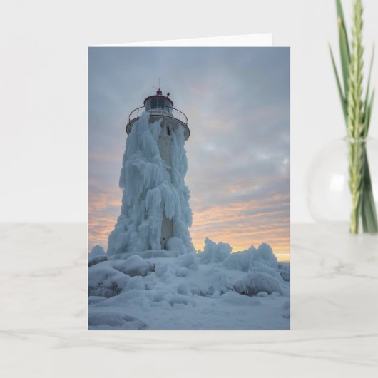 Carte phare côtier en hiver (Devant)