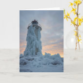 Carte phare côtier en hiver (Fleur jaune)