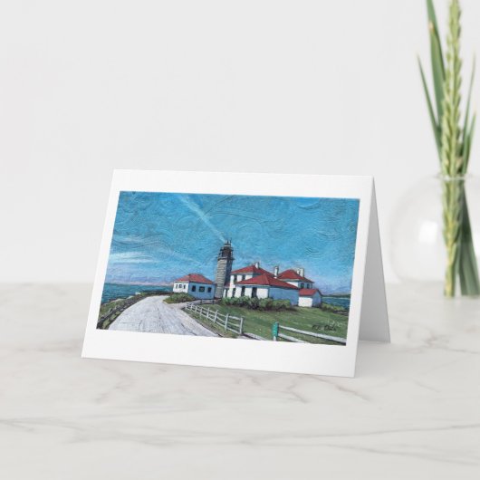 Carte Phare de Beavertail en Jamestown, RI (Devant)