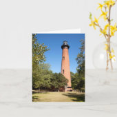 Carte Phare de Currituck Beach (Fleur jaune)
