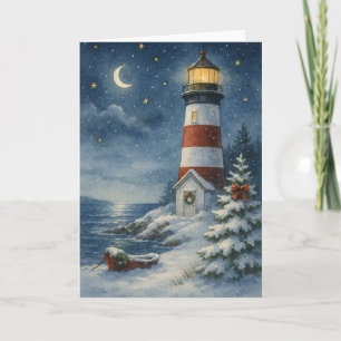 Carte phare de Noël