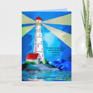 Carte Phare de phare de lumière Inspiration chrétienne