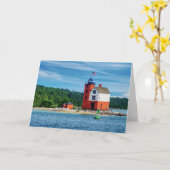 Carte Phare de Round Island (Fleur jaune)