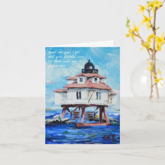 Carte Phare de Thomas Point Psaume 43:3 (Fleur jaune)