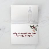 Carte Phare de Yaquina Head Joyeux Noël (Intérieur)