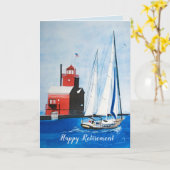 Carte Phare du Michigan de retraite (Fleur jaune)