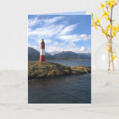 Carte Phare éloigné, Chaîne Beagle, Patagonie (Fleur jaune)