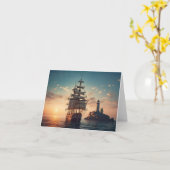 Carte phare et grande carte de note de navire (Fleur jaune)