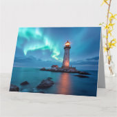 Carte Phare Océan Aurora Mer Côte côtière (Fleur jaune)