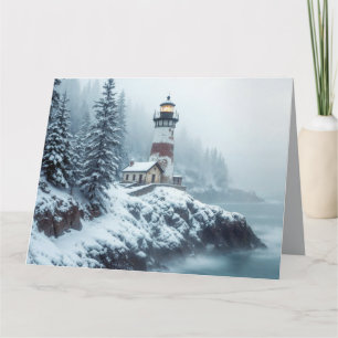 Carte Phare Ocean Sea Nature Marine Coastline Neige