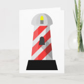 Carte Phare rayé rouge et blanc (Devant)