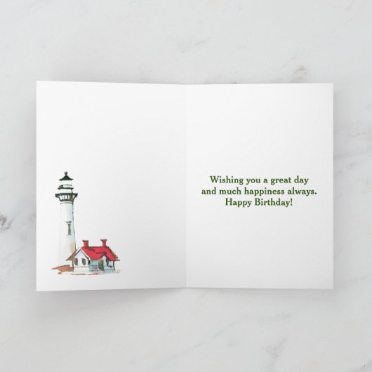 Carte Phare Rocks Calm Coastal Scène (Intérieur)