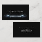 Carte phare simple Noir élégant (Devant / Derrière)