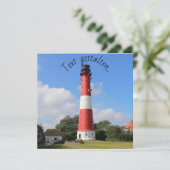 Carte Phare sur l'île de Pellworm en été (Debout devant)