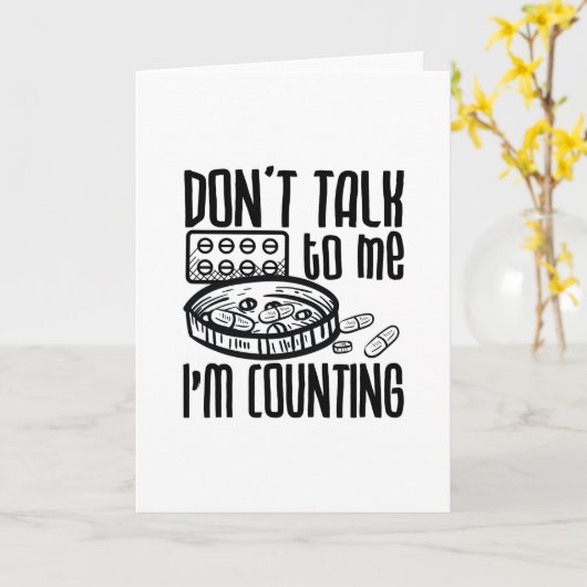 Carte Pharmacie Ne me parle pas Je compte Pharmaciens (Fleur jaune)