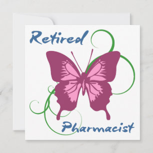 Carte Pharmacien à la retraite (papillon)