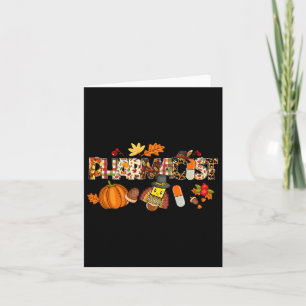 Carte Pharmacien Leopard Casquette Automne Thanksgiving