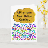 Carte pharmacienne à la retraite (Fleur jaune)