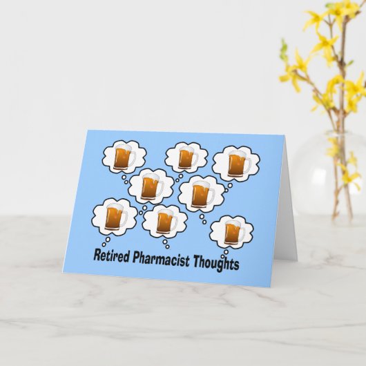 Carte pharmacienne à la retraite (Fleur jaune)